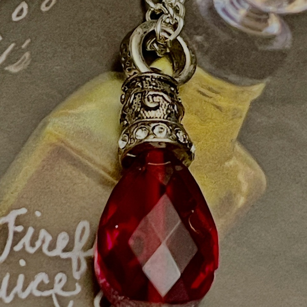 Goth Red stainless steel Pendant Necklace - Picture 2 of 2